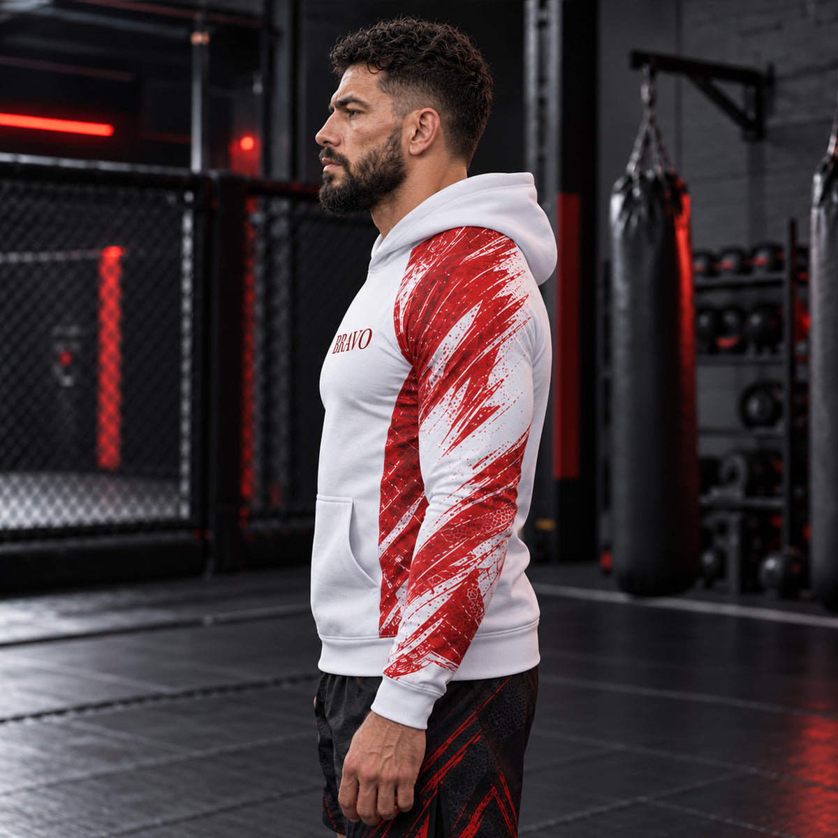 Bravo Men’s Red Strike Performance Pullover Hoodie
