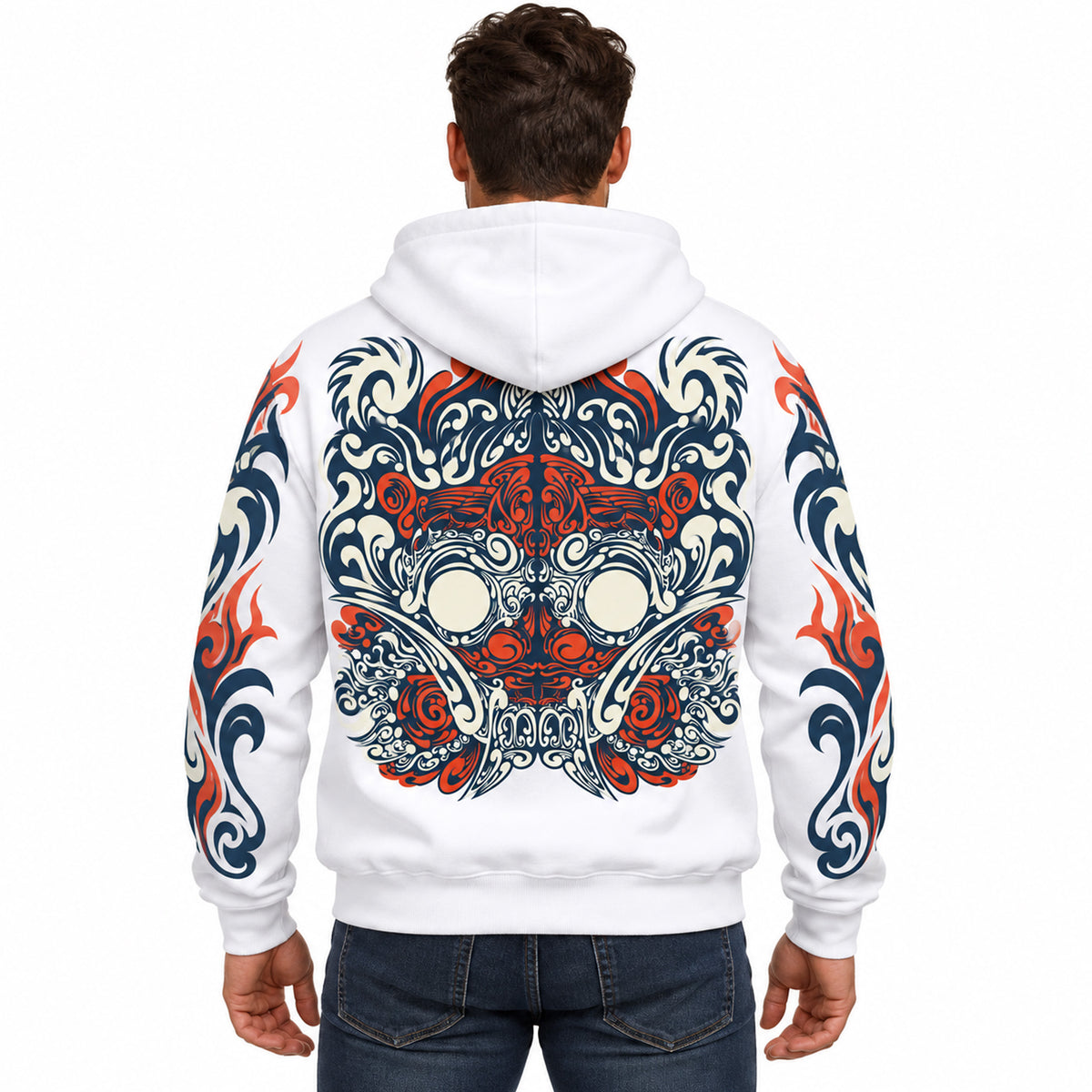 Bravo Men’s Oni Warrior Graphic Pullover Hoodie