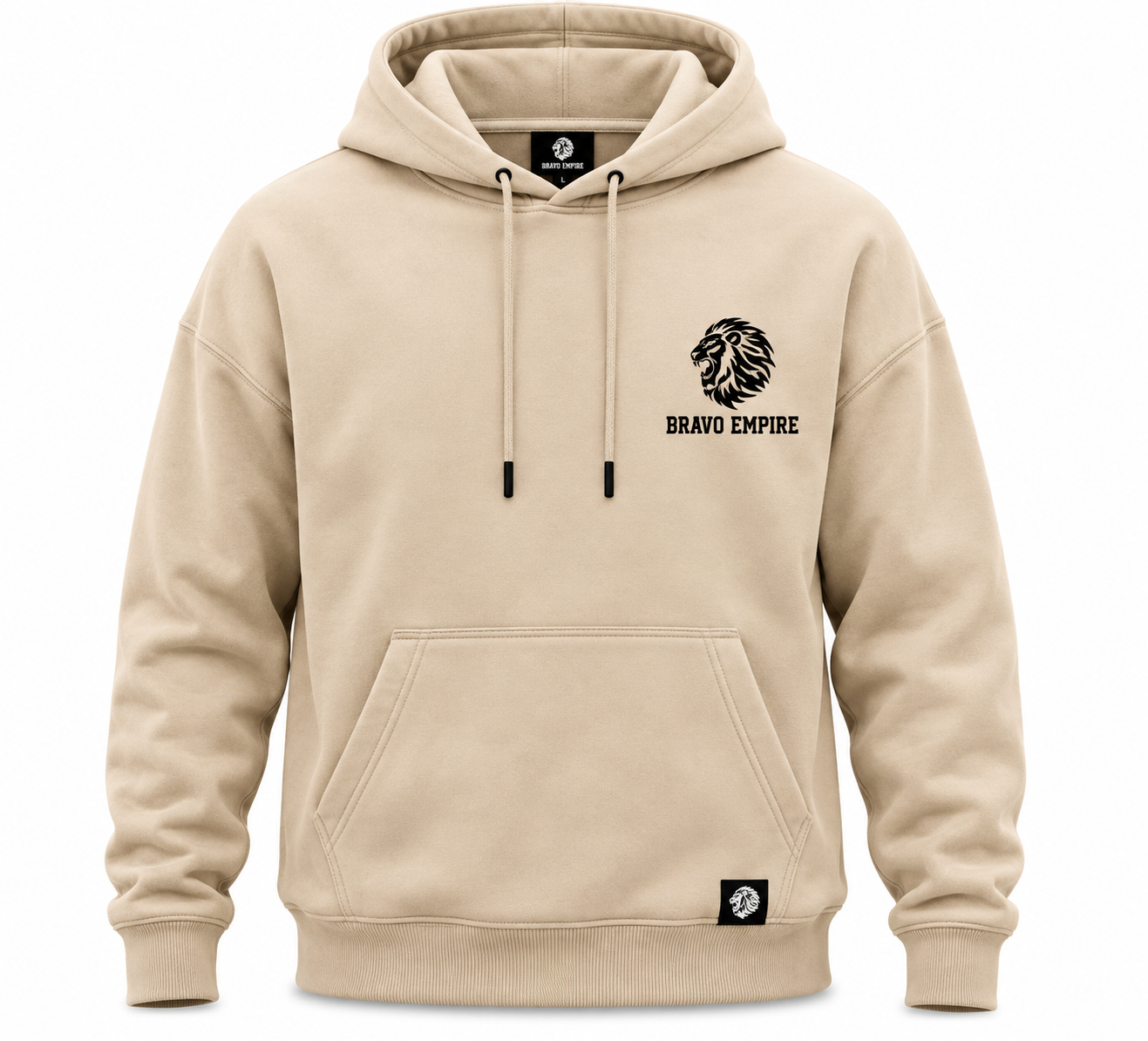 Bravo Empire Premium Pullover Hoodie – Sand Beige