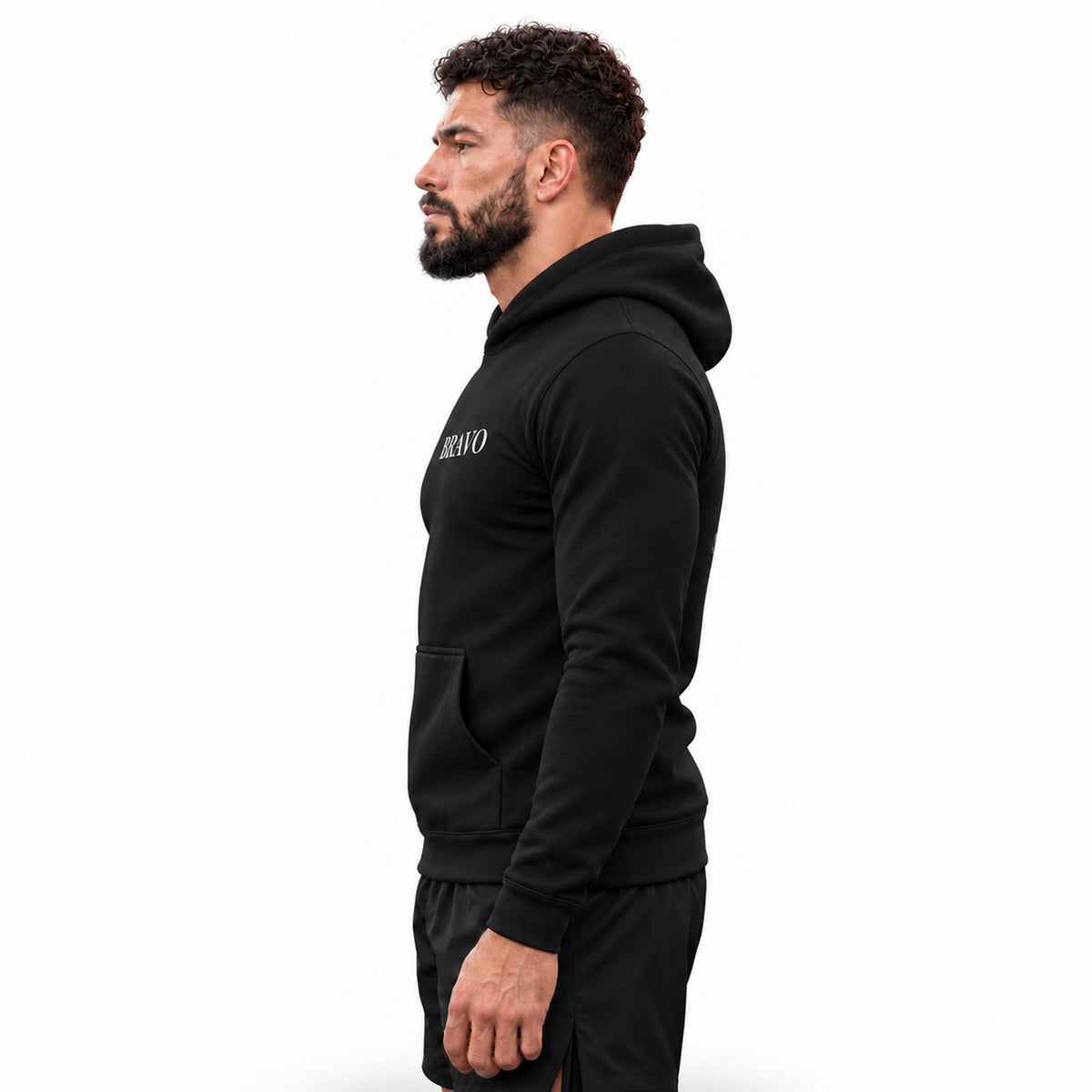 Bravo Men’s Lone Wolf Black Pullover Hoodie