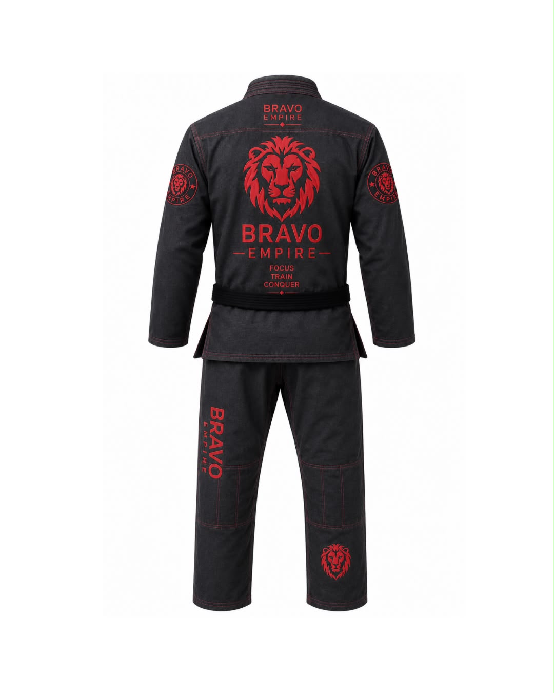 Bravo Empire Premium BJJ Gi – White, Black &amp; Gold