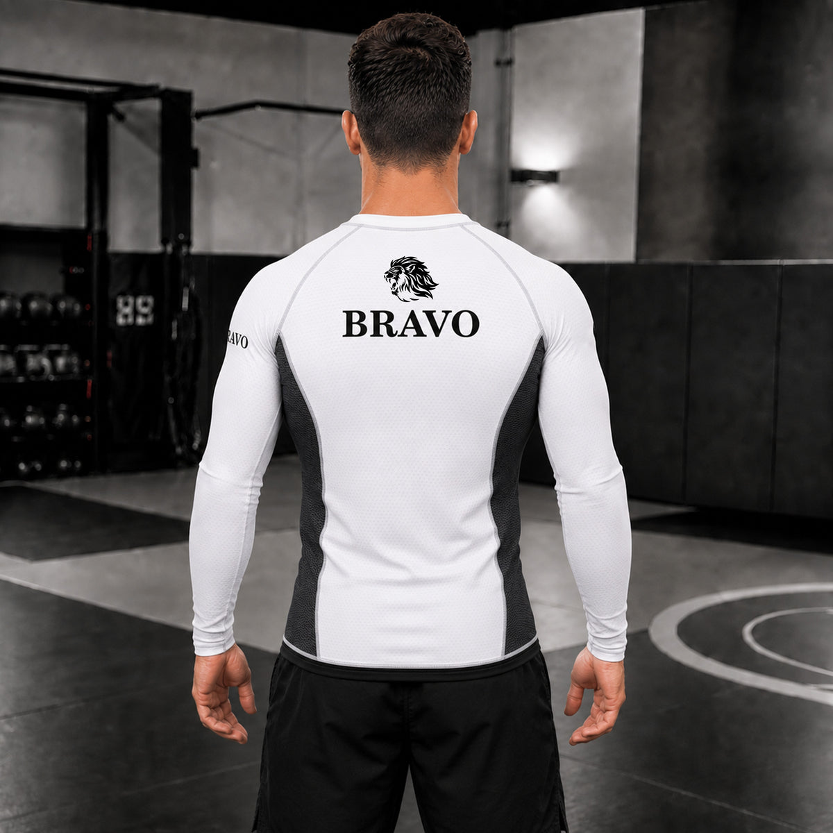 Bravo Empire White & Black Performance Rash Guard