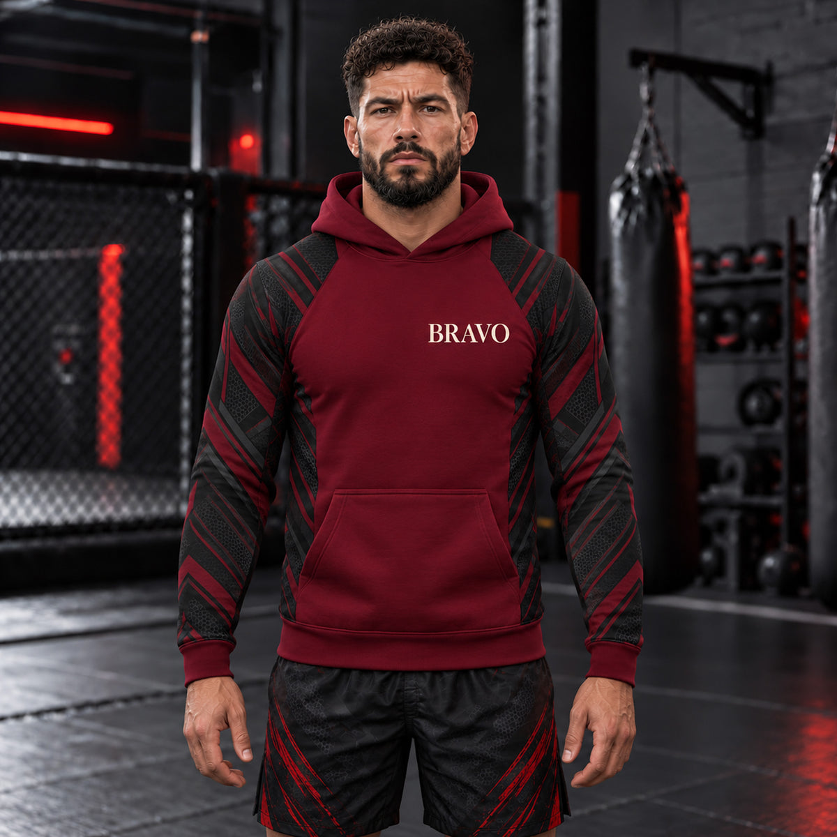 Bravo Men’s Crimson Armor Performance Pullover Hoodie