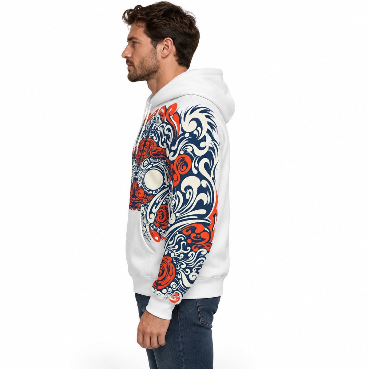 Bravo Men’s Oni Warrior Graphic Pullover Hoodie