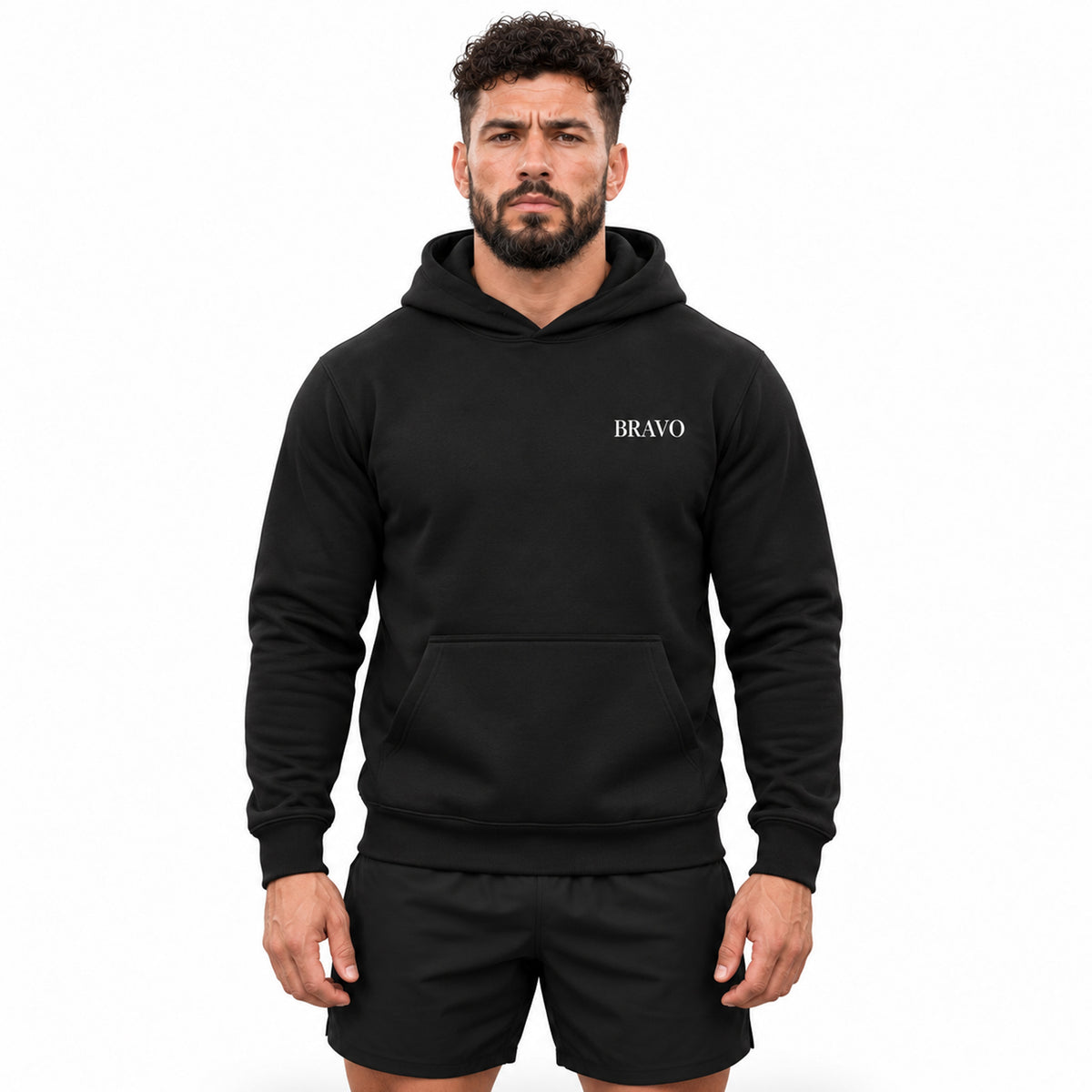 Bravo Men’s Lone Wolf Black Pullover Hoodie
