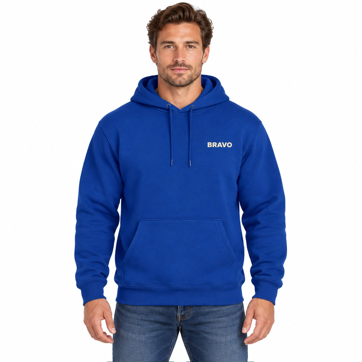 Bravo Men’s Cobalt Skull Graphic Pullover Hoodie